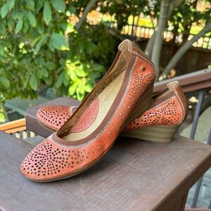 Pikolinos Orange Wedge Shoes